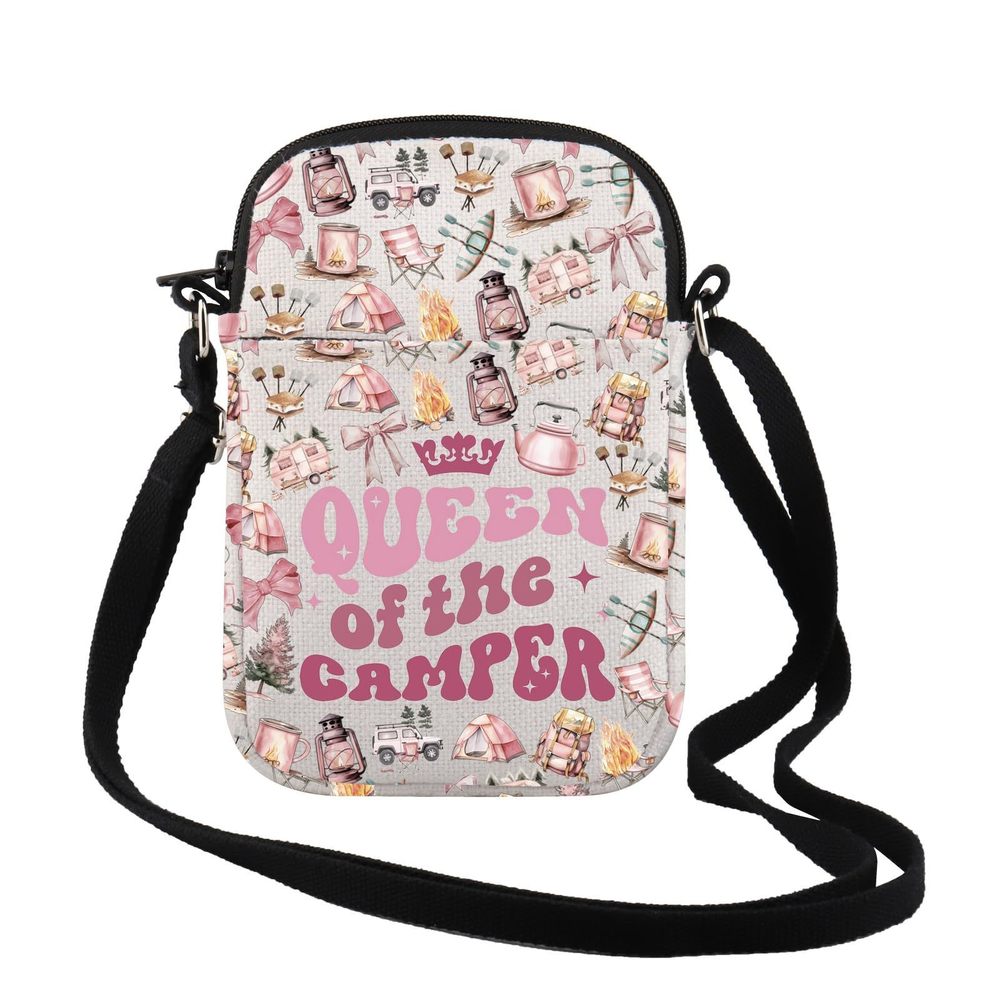 Camping Gift Queen Of The Camper Rv Gift Pouch Waterproof Travel Crossbody ;)